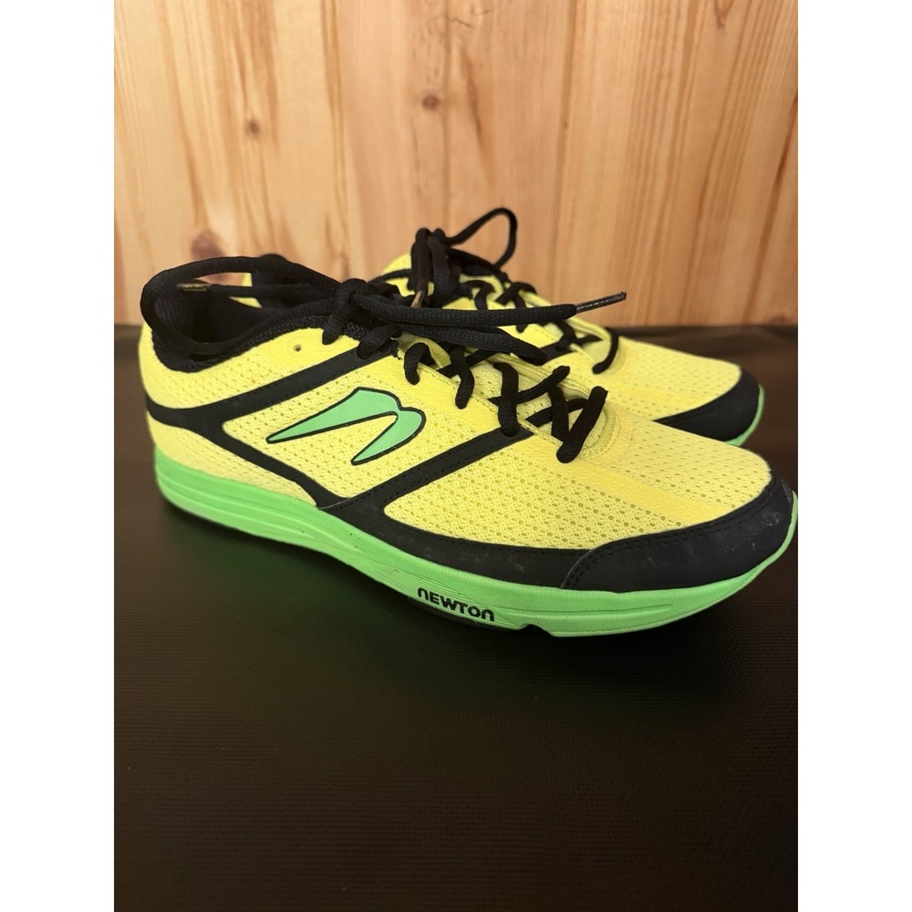 Newton Energy Neon Yellow Lime Green Athletic Running Sneakers Mens Size 7.5
